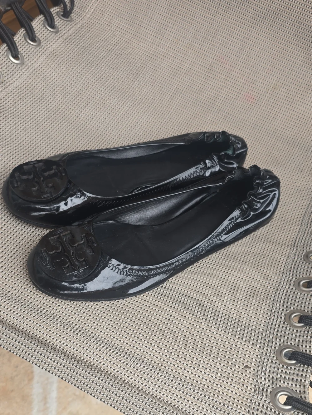 Tory Burch Black Patent Leather Ballet Flats